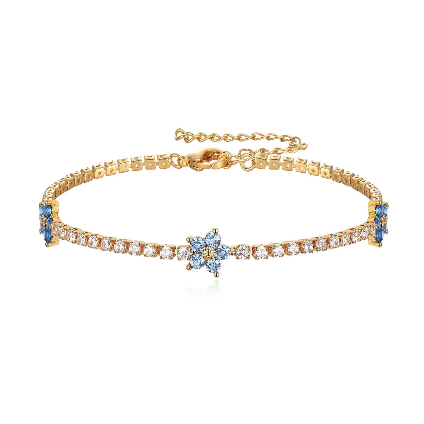 Noir Flower Tennis Bracelet