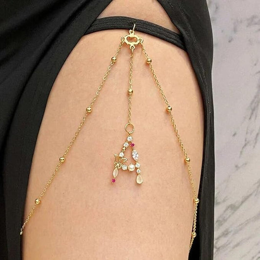 Diamond Initial Leg Chain