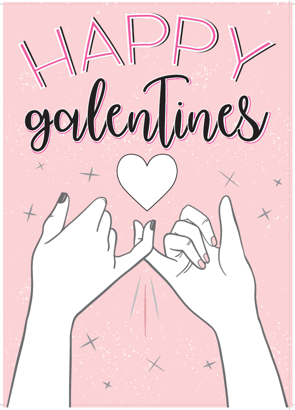 Printable Galentines Day Card - Instant Download